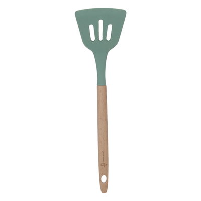 Al Saif Gallery silicone spoon, with wooden handle - green product image 2