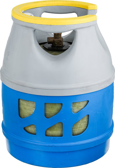 أسطوانة غاز فايبر خزين، 30x30x39 سم، 5 كجم - أزرق رمادي product image 2