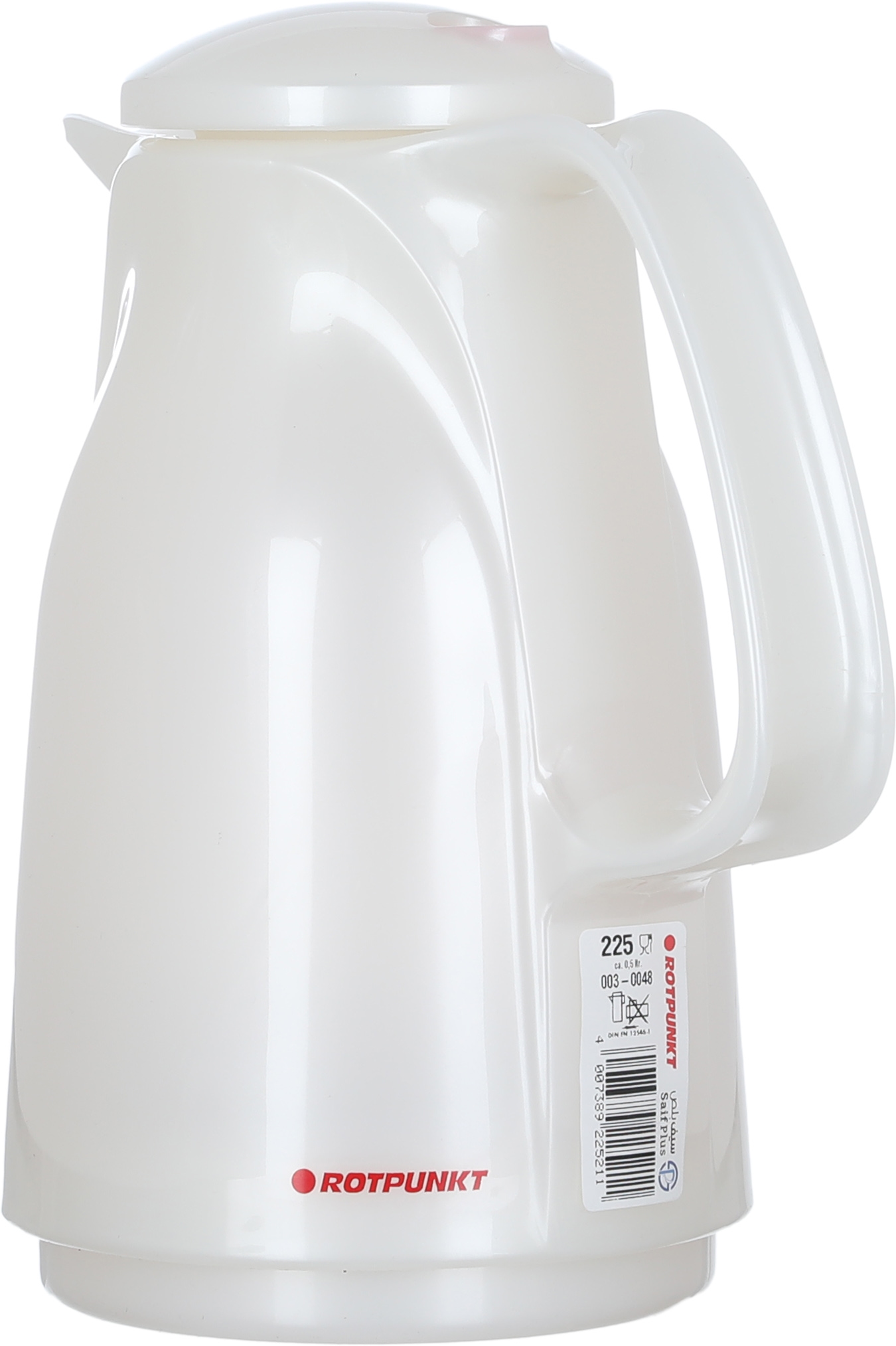 Rotpont thermos, 0.5 liters, glass inner container, plastic outer shell - white product image 3