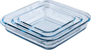 طقم صواني فرن زجاج ميروليكس، 3 قطع - شفاف product image