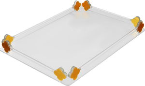 Al Saif Gallery Acrylic Serving Set, 2 Pieces, Rectangular - Clear product image 2