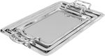 Al Saif Gallery 3-Piece Stainless Steel Toothbrush Set with Engraved Edges, Rectangle - Silver product image 1