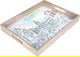 Saif Gallery Wooden Serving Toufia, 42 cm, Rectangle, Amsterdam Engraving, Hand - White product image 4