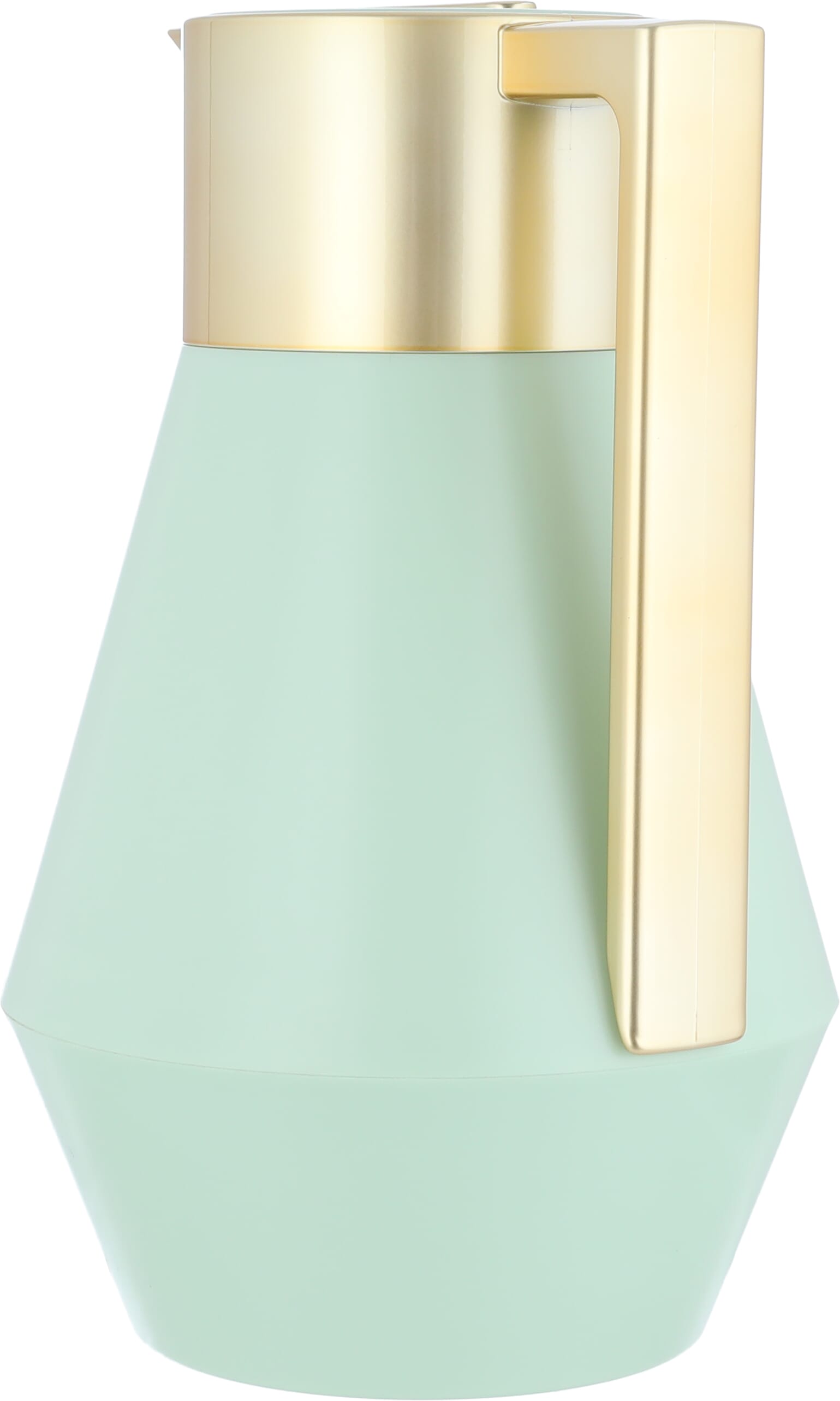 Everest Thermos, 1 liter, golden handle, thermal glass inner shell, plastic outer shell - light green product image 2