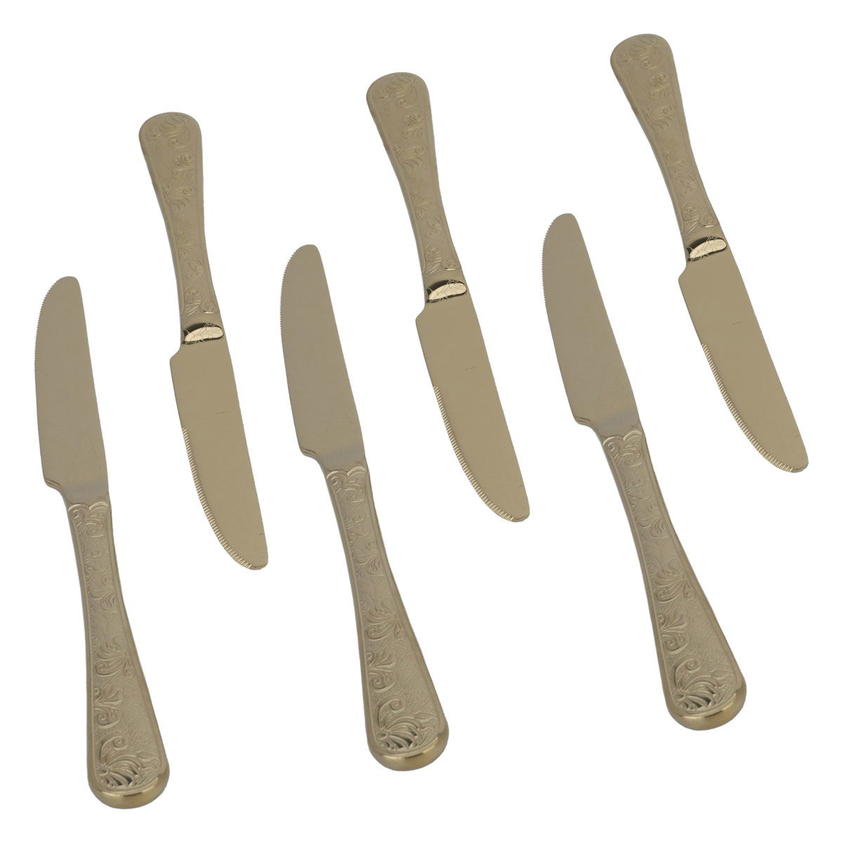 طقم سكاكين استيل السيف غاليري، 6 قطع، منقوش - ذهبي product image 2