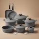 Neoflam coated aluminum cookware set, Korean, 11 pieces - grey product image 1