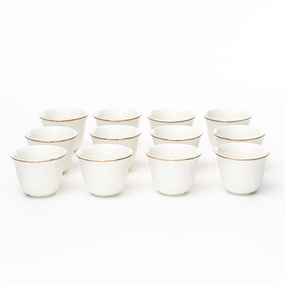 طقم فناجين قهوة عربي بورسلان السيف غاليري، 12 قطعة - متعدد الالوان product image 1