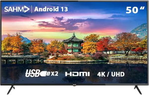 Arrow Shm-50Lps 50-Inch Frameless Smart Tv, 4K Uhd, Led Screen, Android 13, Remote Control - Black product image