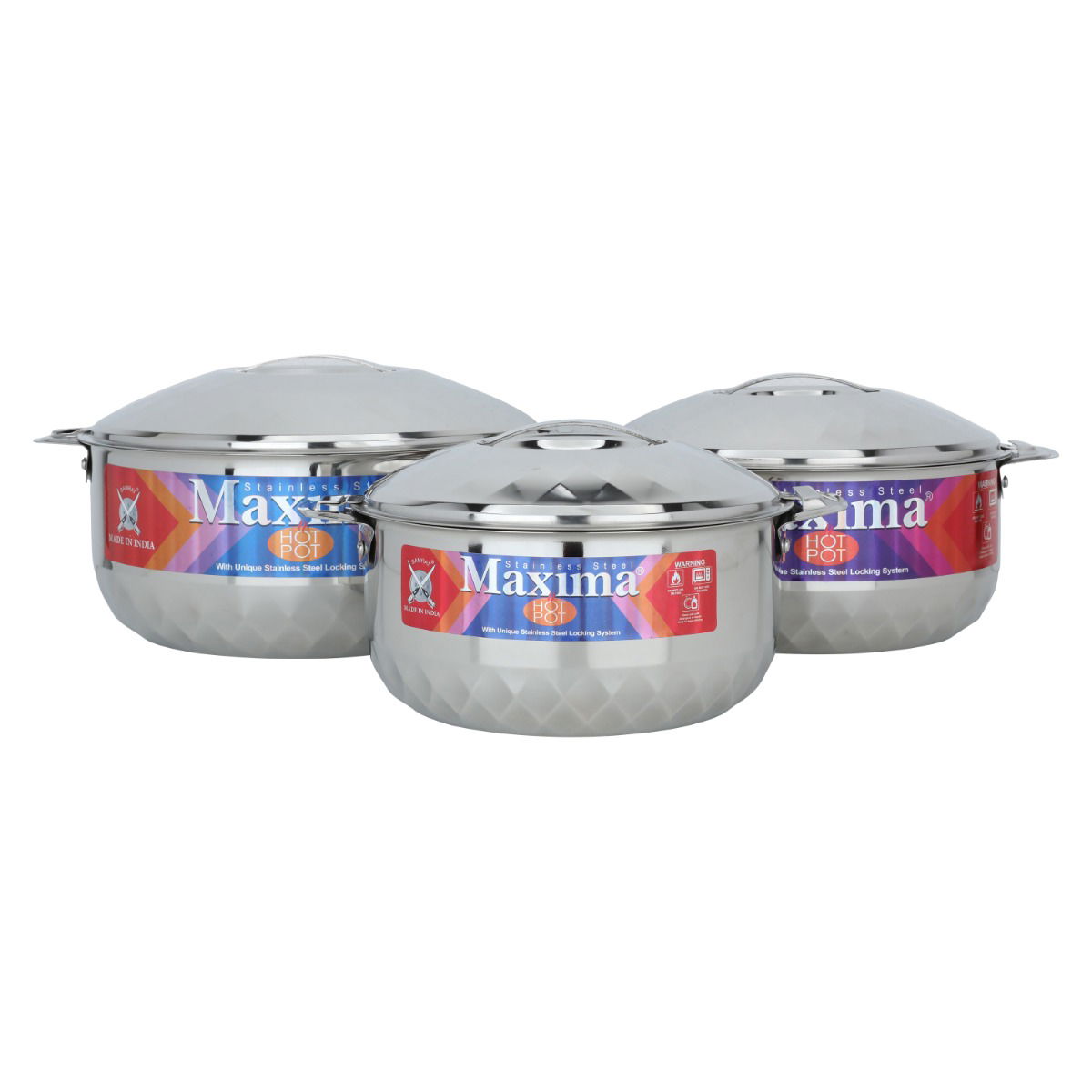 طقم حافظات استيل السيف غاليري، 3 قطع - فضي product image 2