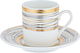 Al Saif Gallery Turkish Coffee Cups and Saucers Set, 12 Pieces - White Gold product image 2