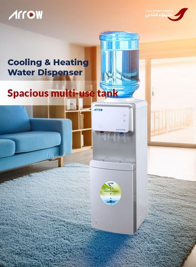 Arrow RO-19WDP Water Dispenser, Cold/Hot/Normal, Top Loading, 5 Liters - Silver product image 3