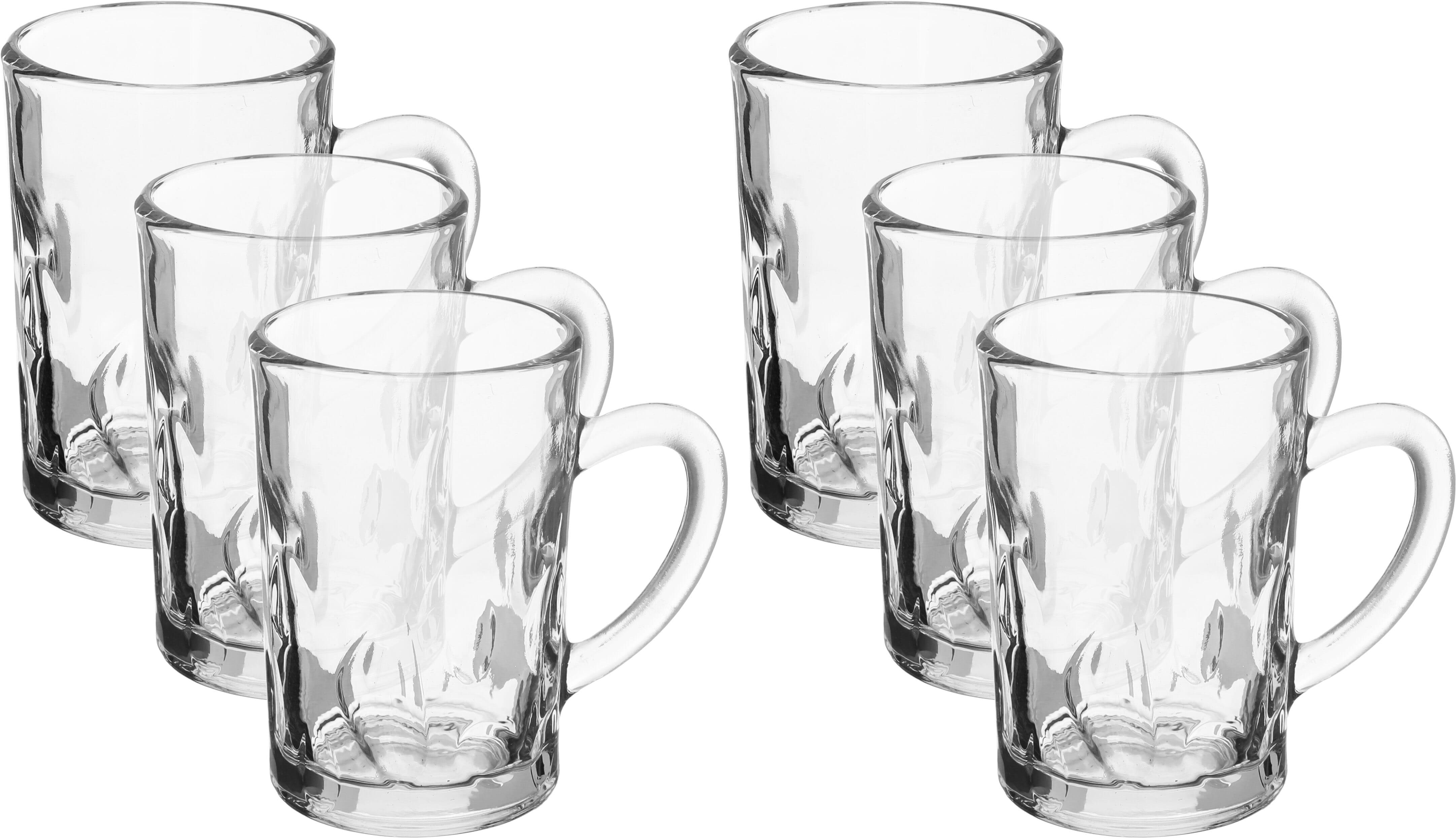 طقم بيالات شاي زجاج السيف غاليري، بيد، 6 قطعة - شفاف product image