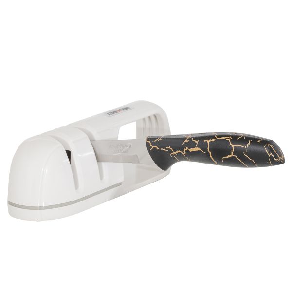 مسن سكاكين بلاستيك السيف غاليري، ياباني - أبيض product image