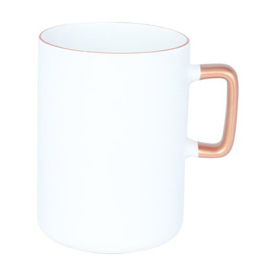 مج قهوة بورسلان السيف غاليري، 450 مل، بيد ذهبي - أبيض product image 1