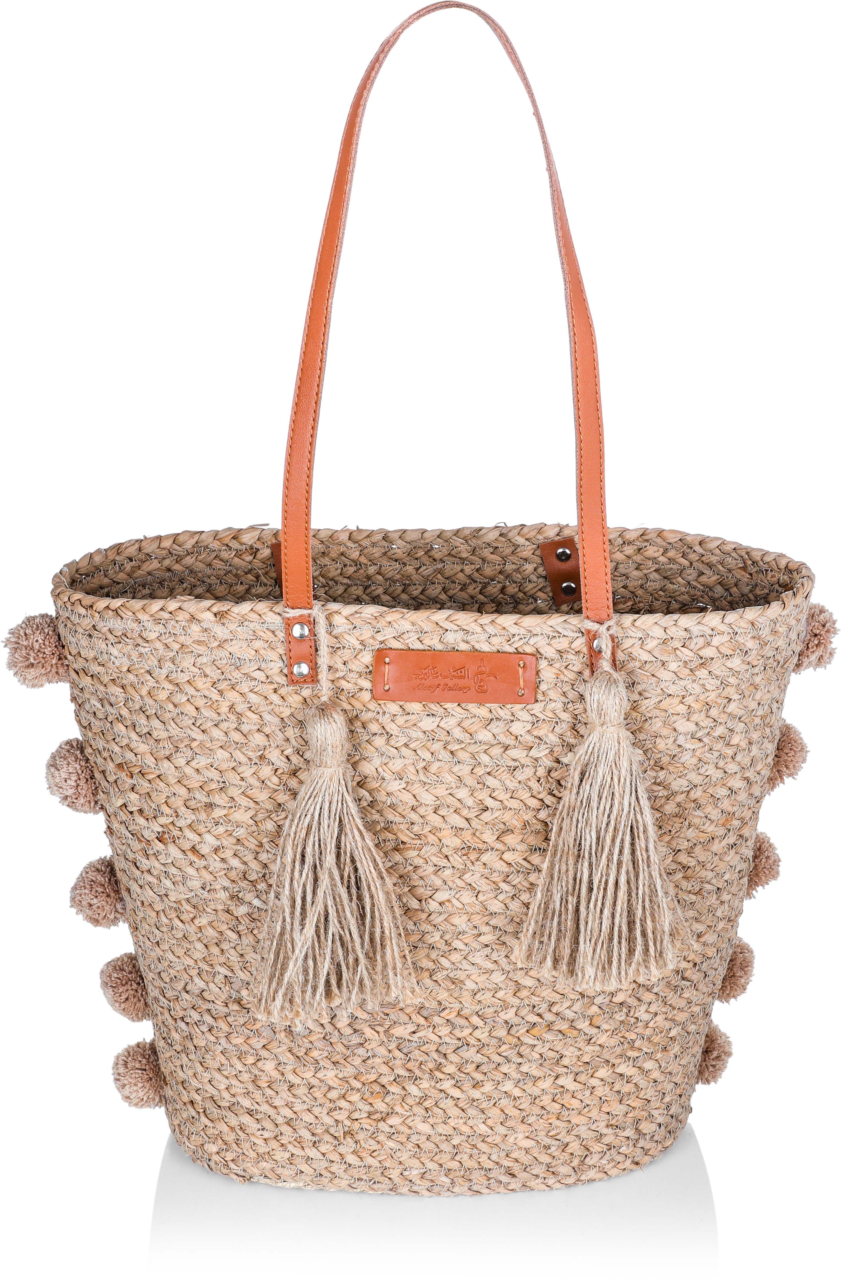 Al Saif Gallery wicker thermos bag, 43 x 36 cm - beige product image 1