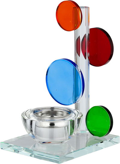 مبخرة زجاج السيف غاليري، 9.5x12x21 سم، قاعدة مربع - متعدد الألوان product image 2