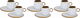Al Saif Gallery Porcelain Coffee Cups And Saucers Set, 12 Pieces - Golden White product image 1