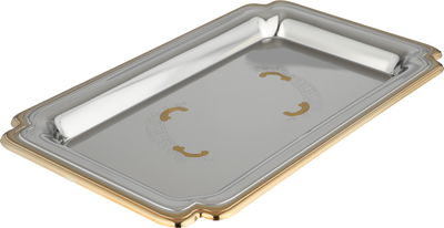 طقم تقديم تمرية فرح استيل سيف بلص، 5 قطع، 26x16x2 سم - فضي ذهبي product image 2