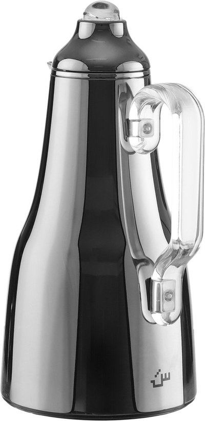 Al Saif Gallery Abq Thermos Set, 1/0.7 Liter, Glass Inner Material, 3 Pieces, Tufriya, Transparent Handle - Black Transparent product image 4