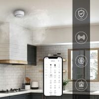 Smart Hume Smoke Detector, Wi-Fi enabled, 85dB, LED light - White product image 5