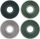 قاعدة أكواب سيليكون السيف غاليري، 9.5 سم، 4 قطع - أبيض أخضر product image 1