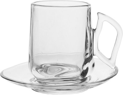 طقم بيالات شاي زجاج السيف غاليري، 12 سم، صحون، 12 قطعة - شفاف product image 2
