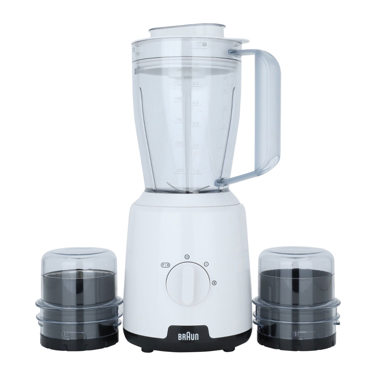 خلاط كهربائي براون، 1.5 لتر، 600 واط، مطحنتين، سرعتين - أبيض product image 1