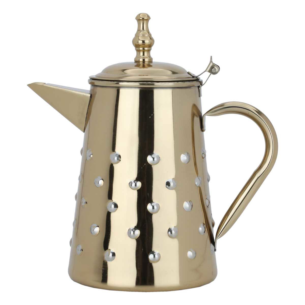 Al Saif Gallery steel milk pot, 23 cm, engraved - gold product image