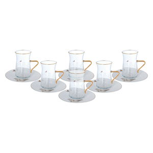 طقم بيالات بورسلان السيف غاليري، 12 قطعة - شفاف product image