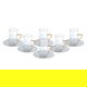 طقم بيالات بورسلان السيف غاليري، 12 قطعة - شفاف product image 1