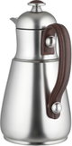 Al Saif Gallery Thermos Dallah Tamim 10, 1 Liter, Stainless Steel Interior, Wooden Handle, Push-Button Lid - Matte Silver product image 3