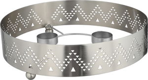 صحن تقديم ستانلس استيل السيف غاليري، 30x30x10 سم، دائري مسطح، قاعدة - فضي product image 2