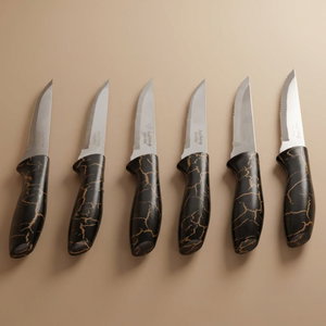 Al Saif Gallery Steel Knife Set, 6 Pieces - Black product image