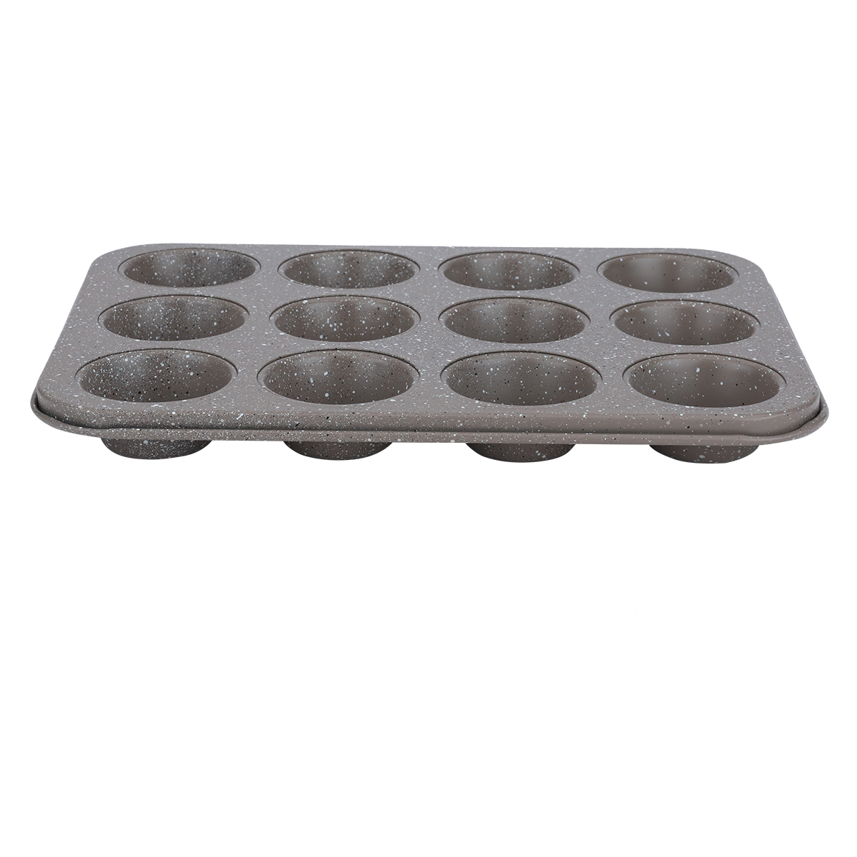 صينية ميني كب كيك جرانيت باك شيف، 25.5×19.5×2.1 سم، مستطيل، 12 موضع - رمادي product image 3