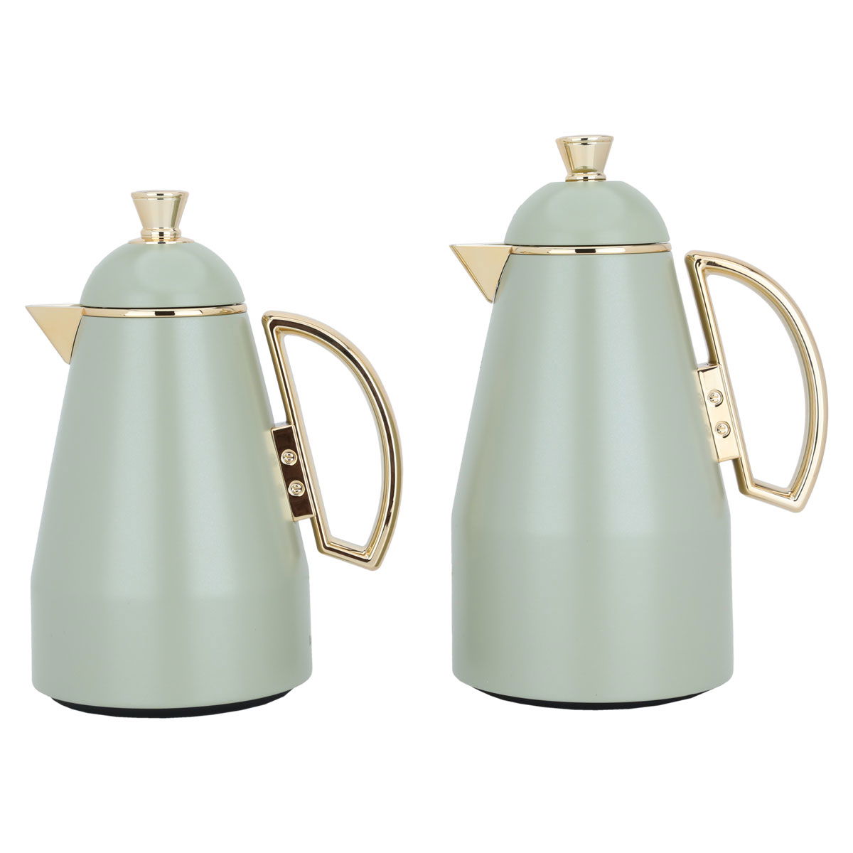 Al Saif Gallery Ruwayda thermos set, 1 liter, thermal glass inner container, steel outer shell - green product image