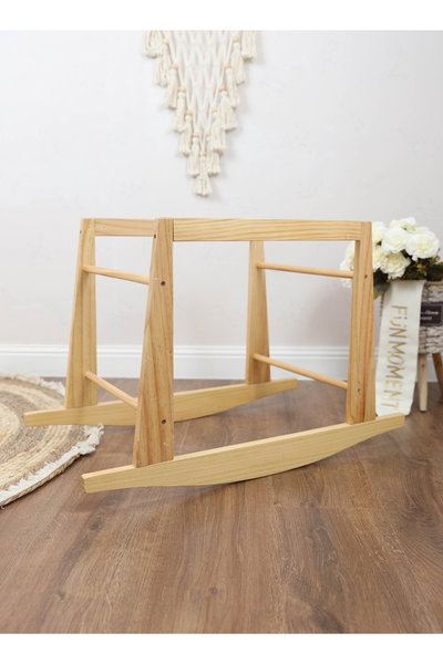 سرير موسى قطن فان مومنت، 76×42×76 سم، حامل خشب - ابيض بيج product image 4