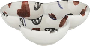 Al Saif Gallery porcelain serving plate, circular, three sections - colored product image 2