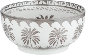 Al Saif Gallery Porcelain Dinnerware Set, 24 Pieces, Brown and White Palm Tree Design product image 2
