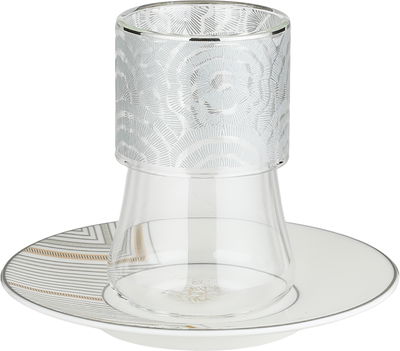 طقم سفرة بورسلان زجاج السيف غاليري، 61 قطعة، منقوش - ابيض شفاف product image 12