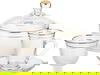 طقم تقديم شاي زجاج السيف غاليري، 26 قطع - شفاف ابيض product image 1