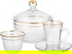 Al Saif Gallery Glass Tea Serving Set, 26 Pieces - Clear White product image 1