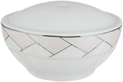 طقم تقديم سفرة بورسلان السيف غاليري، 166 قطعة، نقش فضي - أبيض وردي product image 22