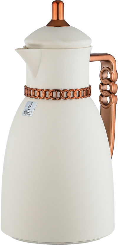 طقم ترامس بيان السيف غاليري، 0.7 / 1 لتر، 2 قطعة، حافظة داخلية زجاج حراري، يد نحاسي - أبيض مطفي product image 8