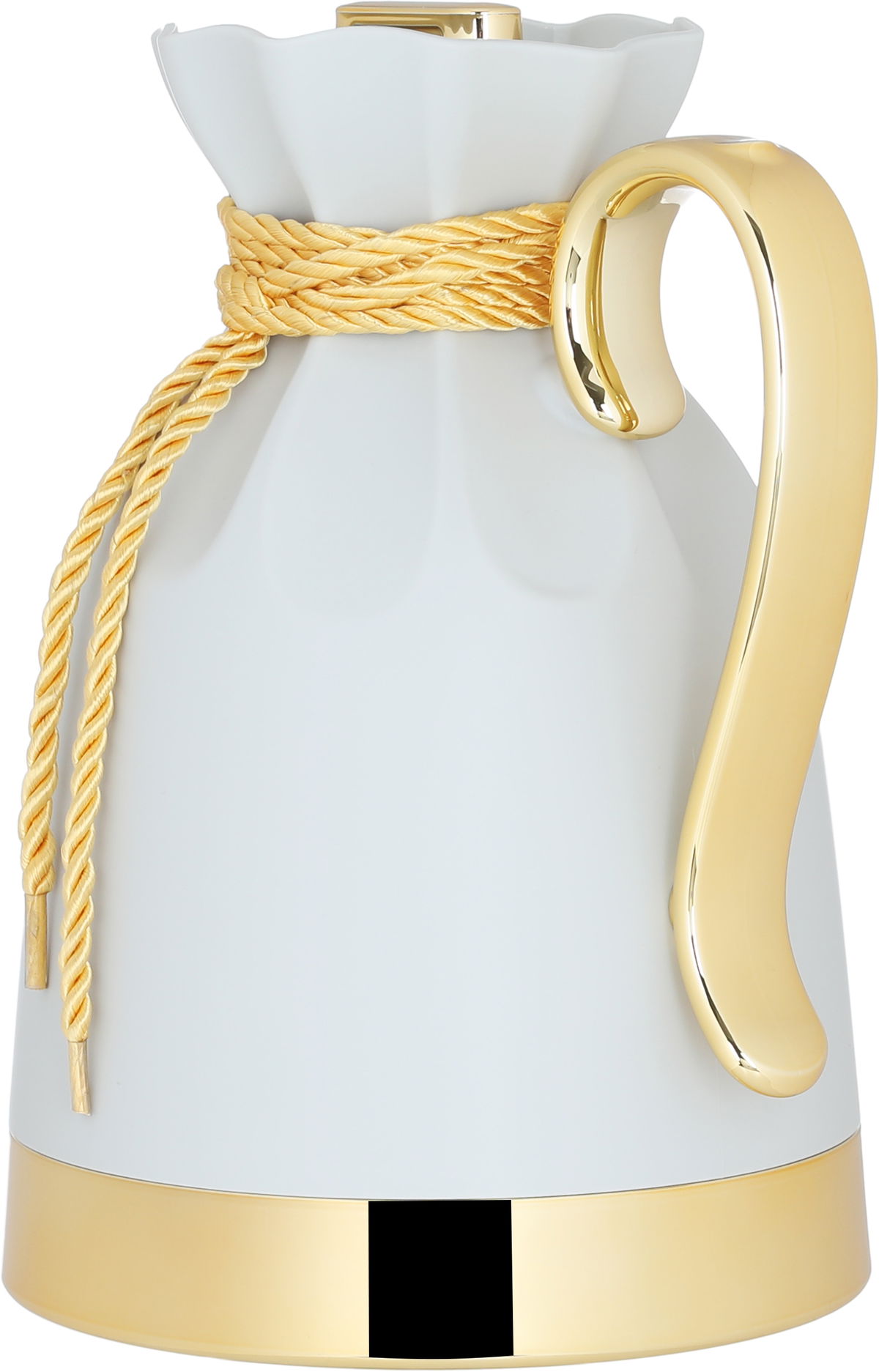 Everest Balqis Thermos, 1 liter, golden handle, thermal glass inner shell, plastic outer shell - light gray product image 3