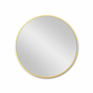 مراية دائرية زجاج، 90×90 سم، اطار معدن - ذهبي product image 2