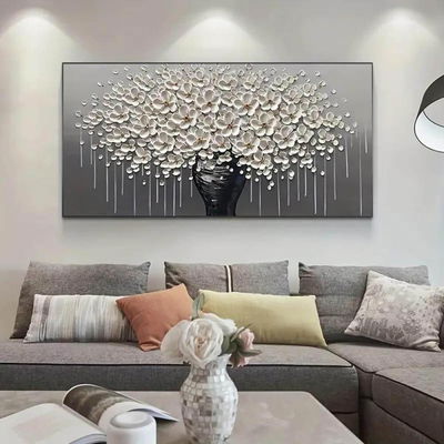 لوحة جدارية كانفس يدوي مع طباعة، 160×80 سم، اطار اسود - متعدد الالوان product image 4