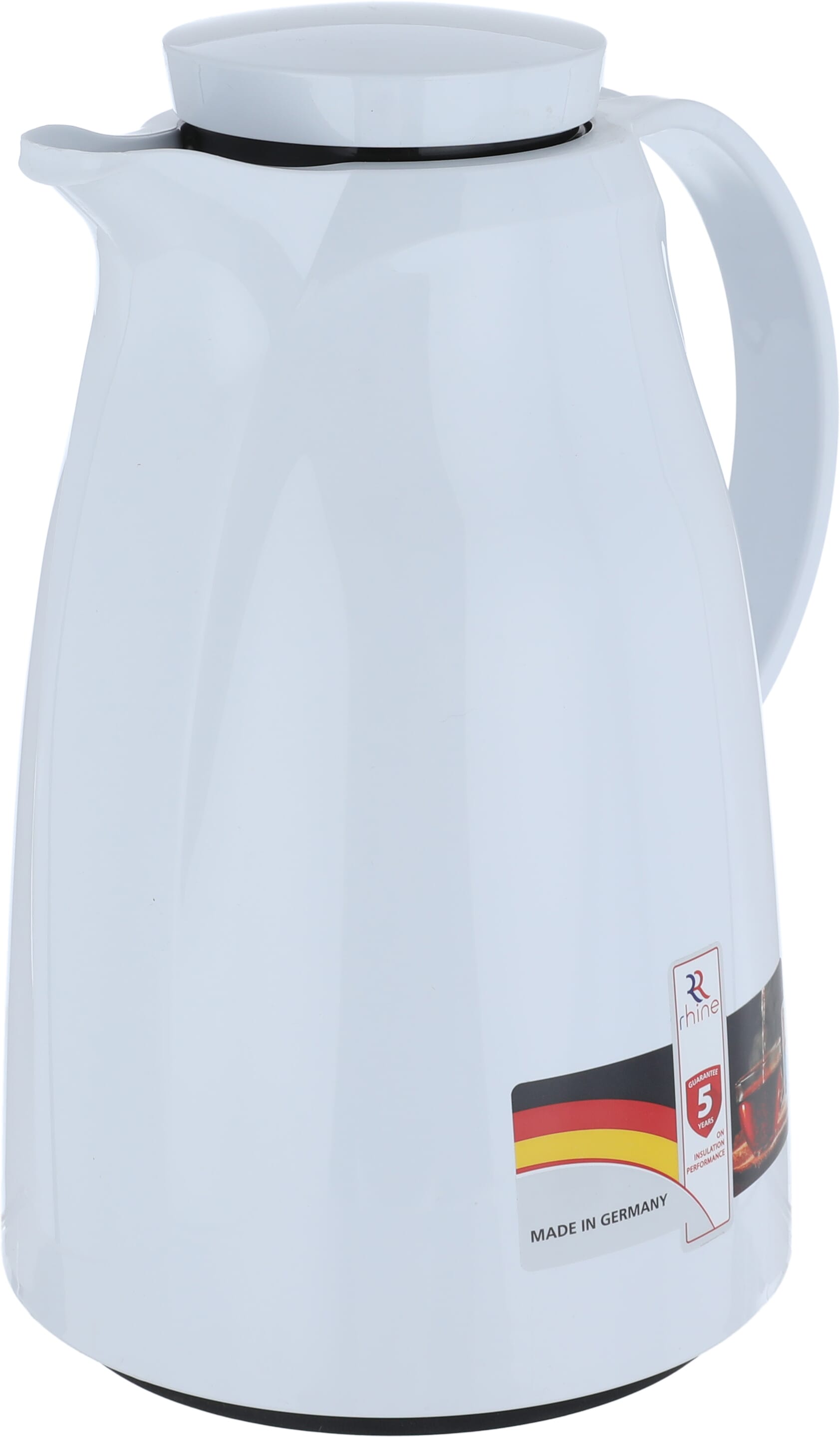 ترمس الراين، 2 لتر، هيكل داخلي زجاج، هيكل خارجي بلاستيك - ابيض product image 2