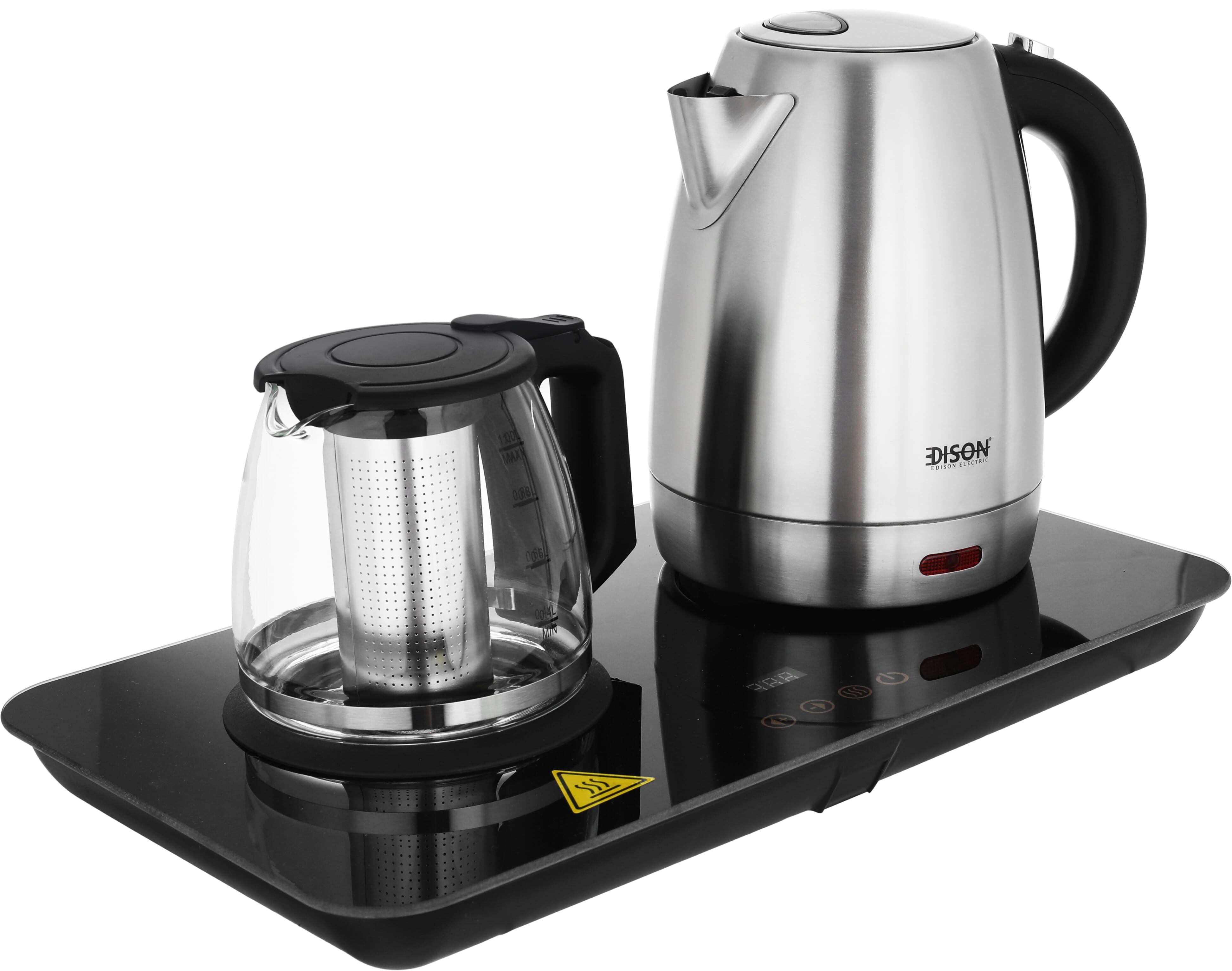 طقم محضر شاي استيل إديسون، 3 قطع، 2200 واط، KEC4703T-GS - فضي اسود product image 5