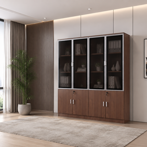 دولاب ملفات خشب، 190×160×32 سم - بني product image