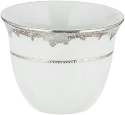 طقم سفرة بورسلان ريدج، 122 قطعة - ابيض فضي product image 11